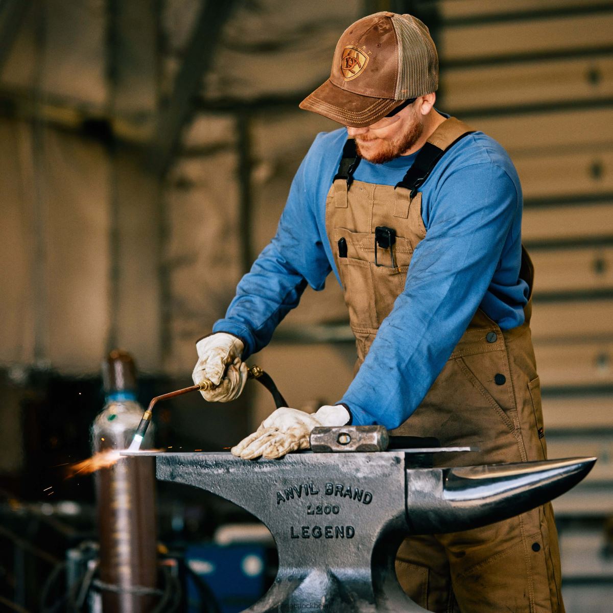 bottnar Ariat armeringsjärn duracanvas stretchisolerad haklapp fält khaki män F04841749