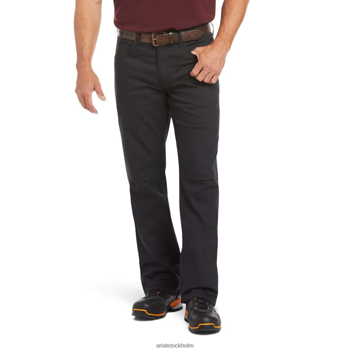 bottnar Ariat armeringsjärn m4 avslappnad durastretch canvas byxa med 5 fickor svart män F04841760