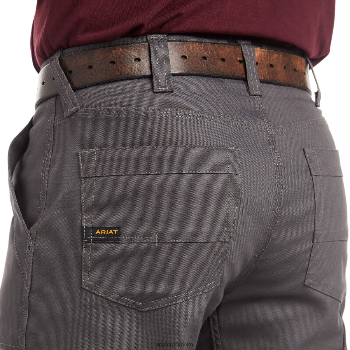 bottnar Ariat armeringsjärn m4 avslappnad durastretch canvas verktyg boot cut byxa armeringsjärn grå män F04841758