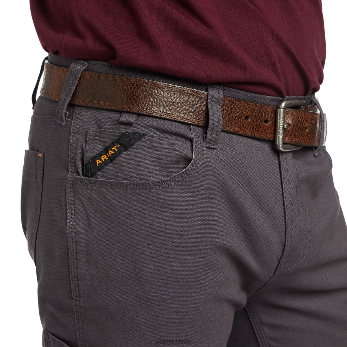 bottnar Ariat armeringsjärn m7 durastretch tillverkad tuff rak byxa armeringsjärn grå män F0484528