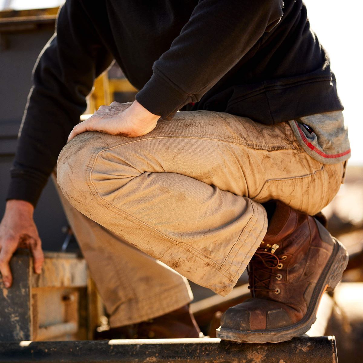 bottnar Ariat fr m4 avslappnad arbetshäst boot cut byxa fr khaki män F04841695