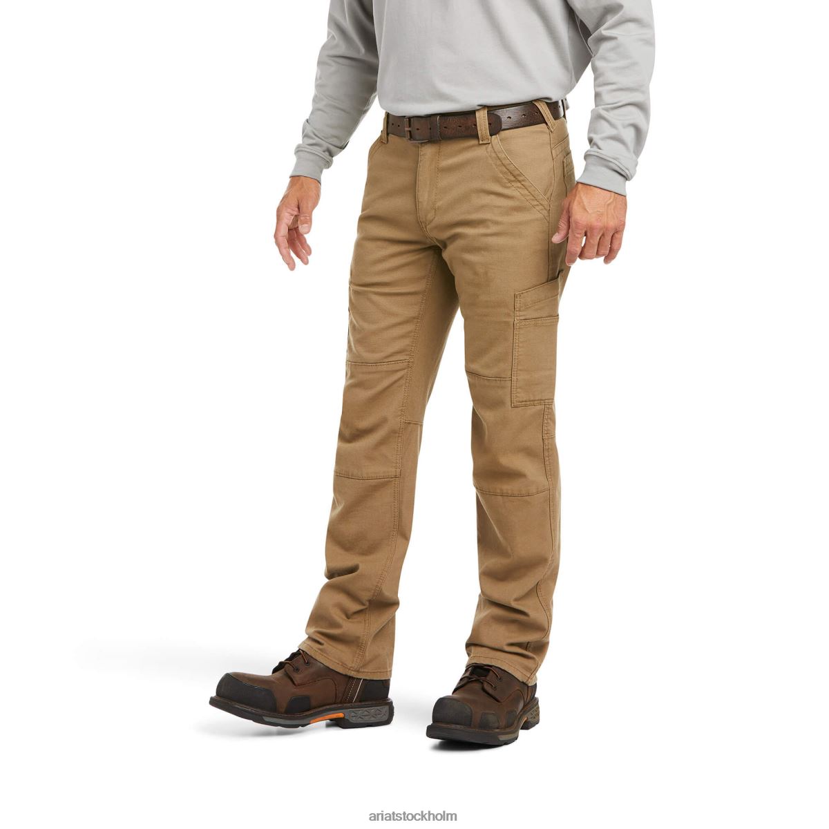bottnar Ariat fr m5 rak stretch duralight canvas staplingsbar byxa med raka ben fält khaki män F0484539
