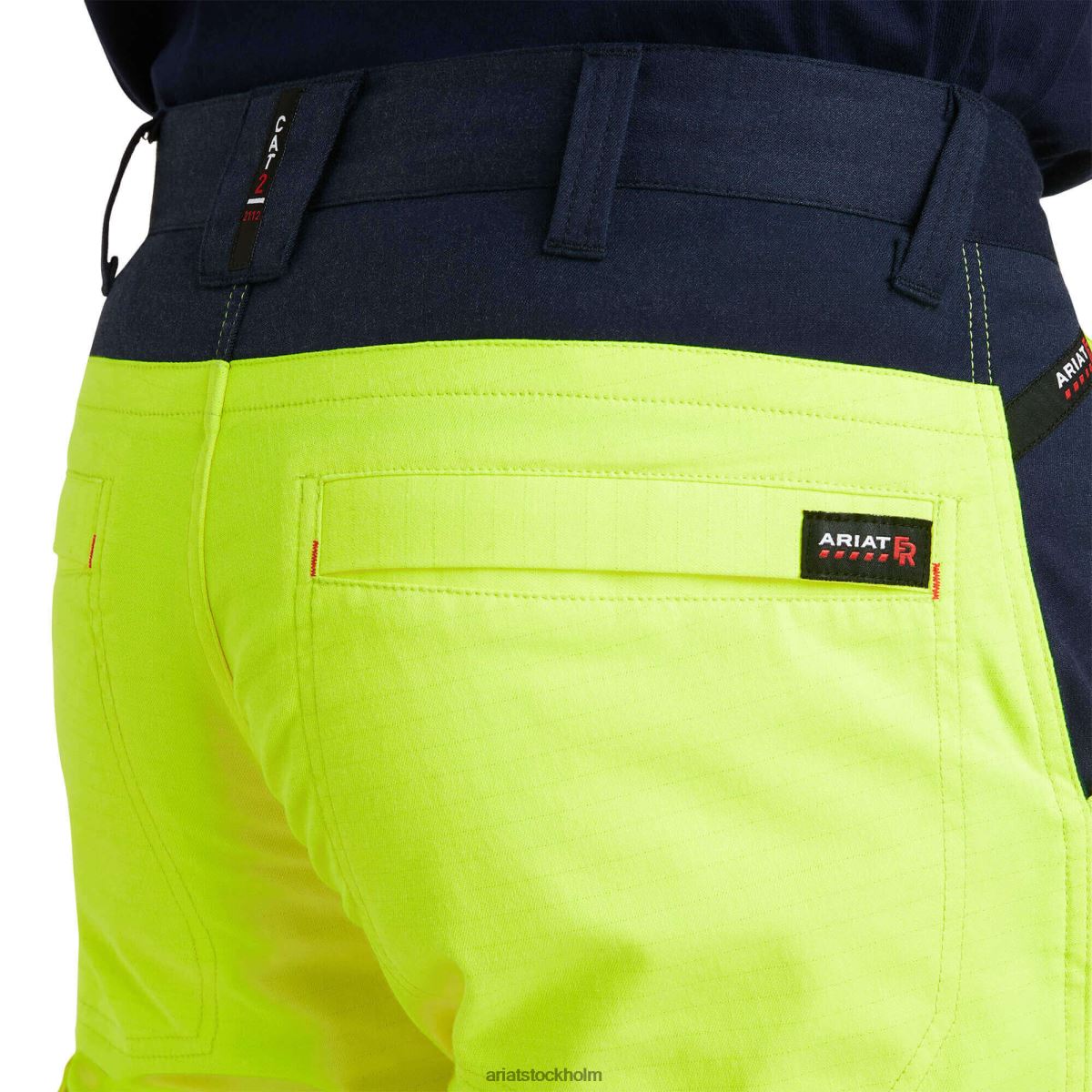 bottnar Ariat fr m7 slim duralight stretch ripstop rak byxa hej vis gul män F04841720