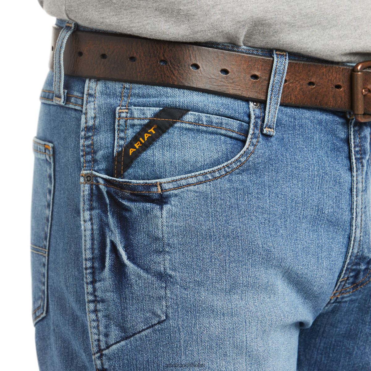 bottnar Ariat armeringsjärn m4 avslappnad durastretch basic boot cut jean blå dis män F0484487