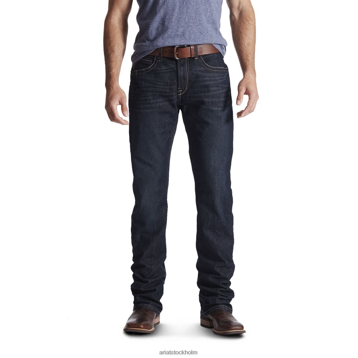 bottnar Ariat armeringsjärn m4 avslappnad durastretch kant boot cut jean kropp män F0484485