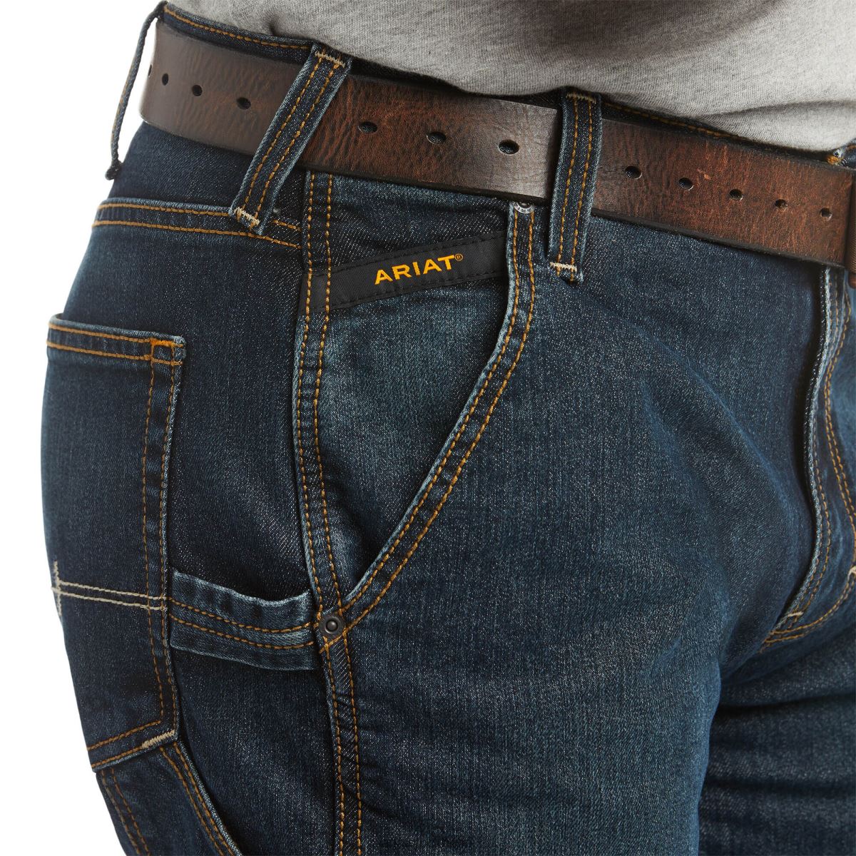 bottnar Ariat armeringsjärn m4 låg resväg durastretch arbetshäst boot cut jean Spöke män F04841727