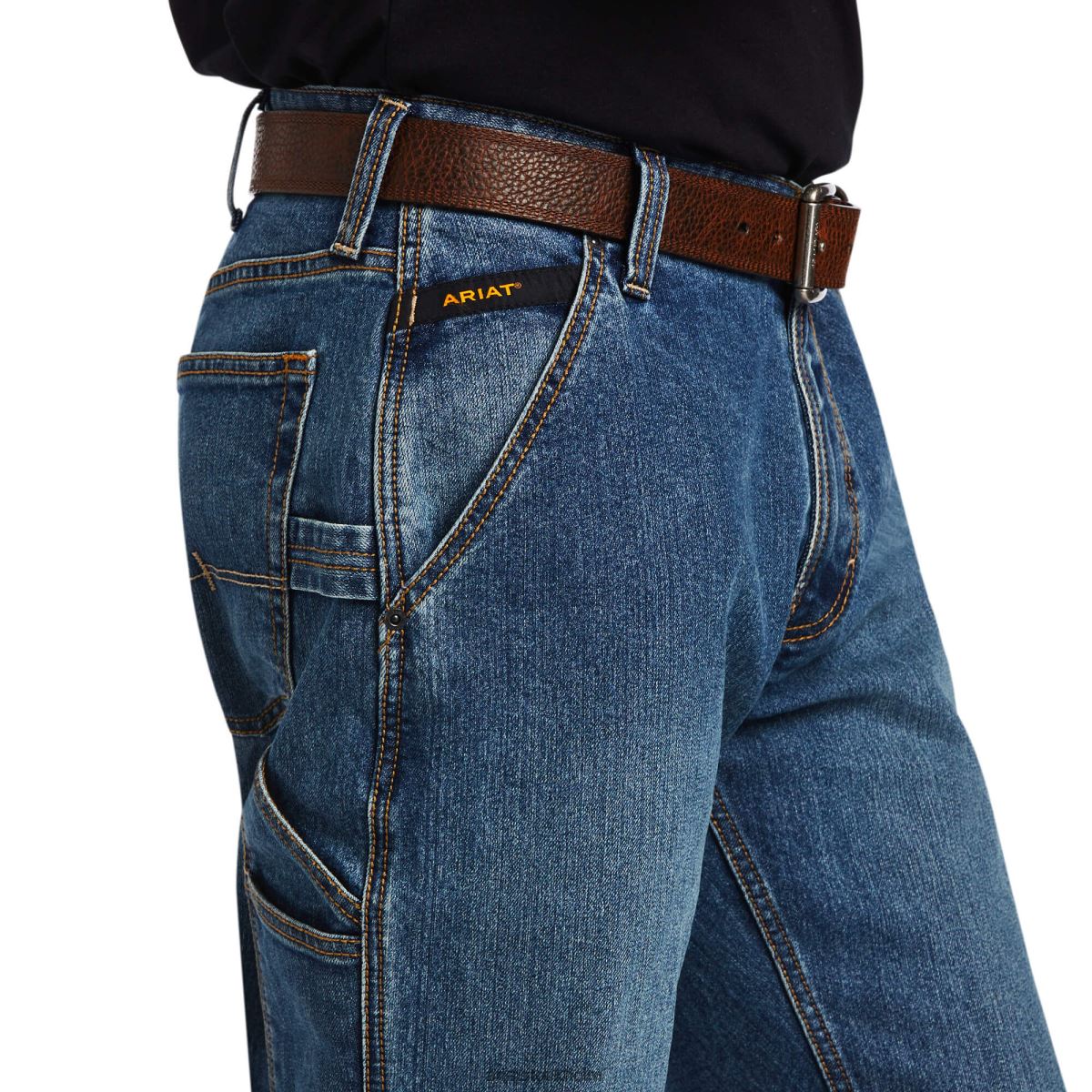 bottnar Ariat armeringsjärn m4 låg resväg durastretch arbetshäst boot cut jean gabe män F04841726