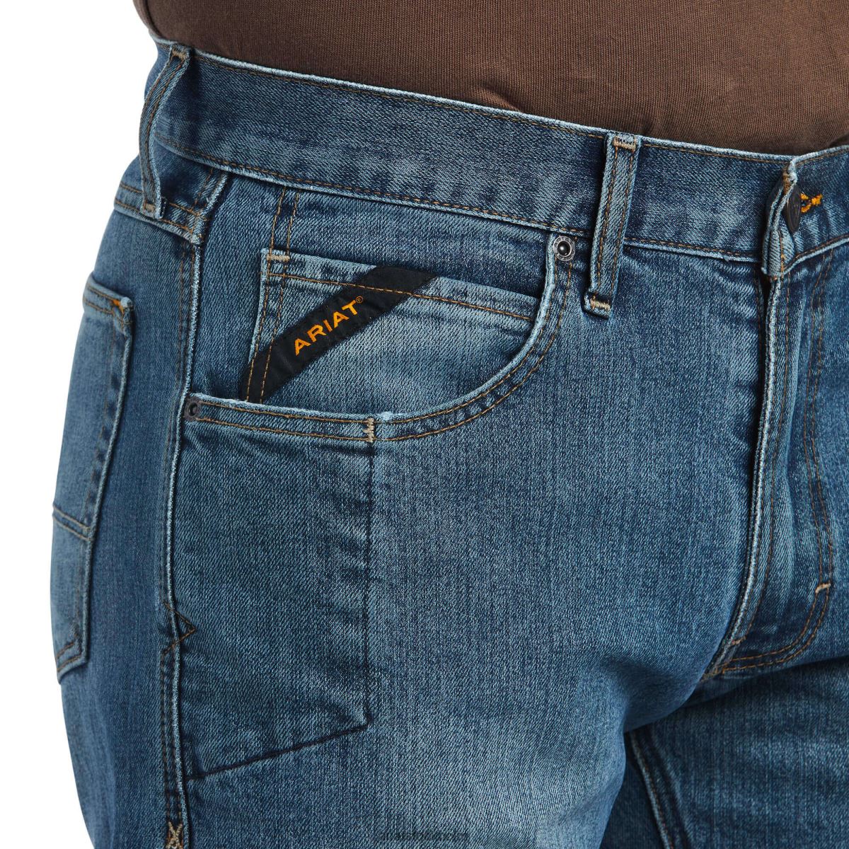 bottnar Ariat armeringsjärn m5 rak durastretch basic stapelbar jean med raka ben kantved män F0484499