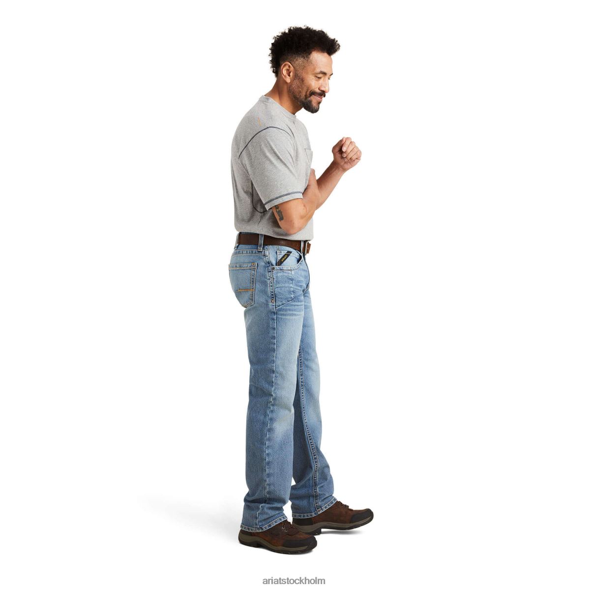 bottnar Ariat armeringsjärn m5 rak durastretch-kant jean med raka ben merced män F0484497
