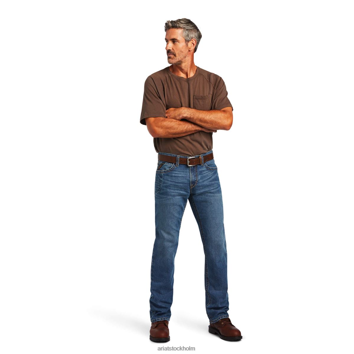 bottnar Ariat armeringsjärn m7 durastretch kant stapelbar jean med raka ben rico män F0484524