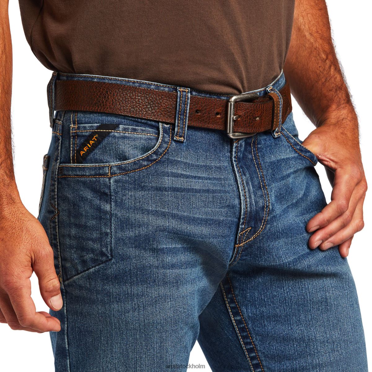 bottnar Ariat armeringsjärn m7 durastretch kant stapelbar jean med raka ben rico män F0484524