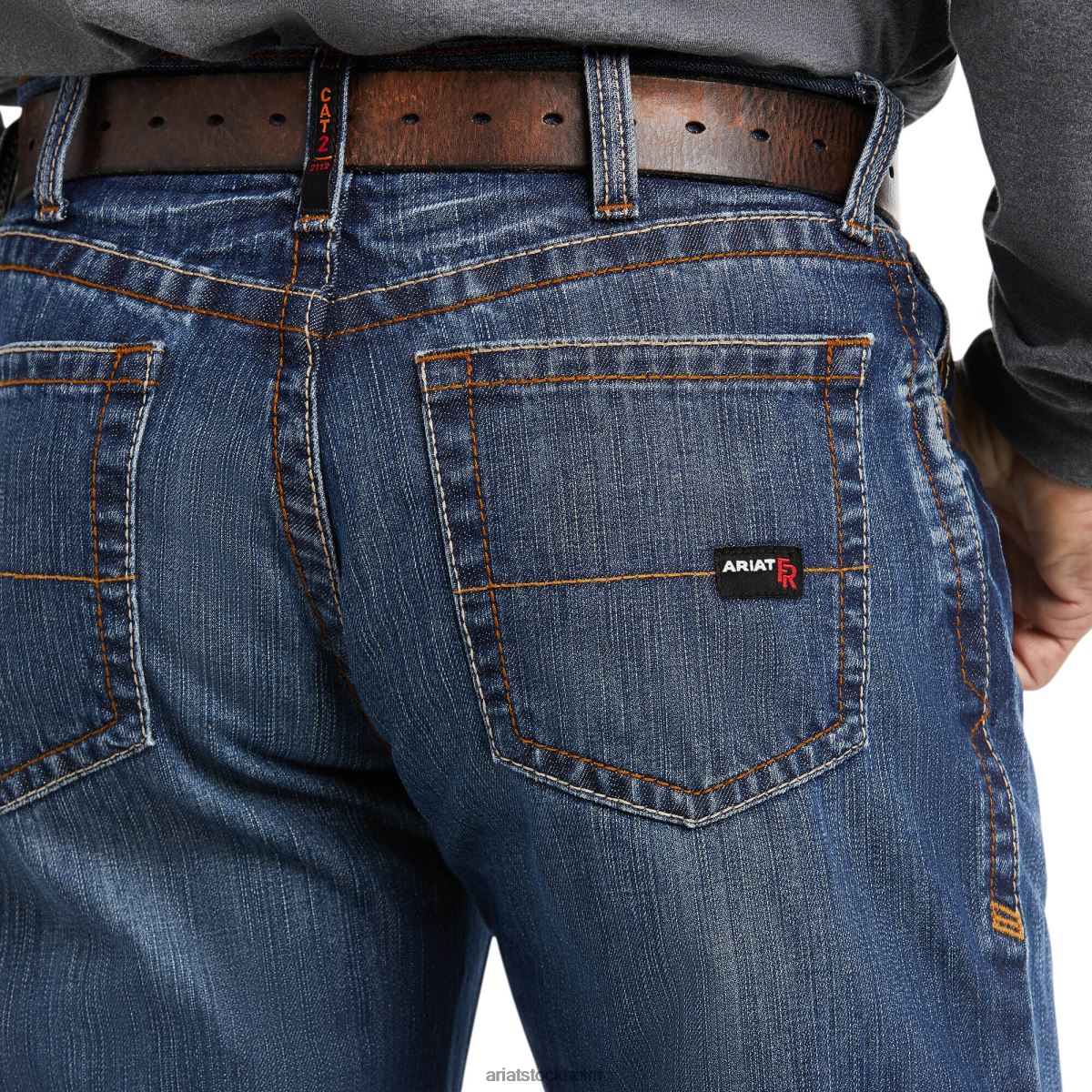 bottnar Ariat fr m3 löst stapelbara jeans med raka ben flinta män F04841703