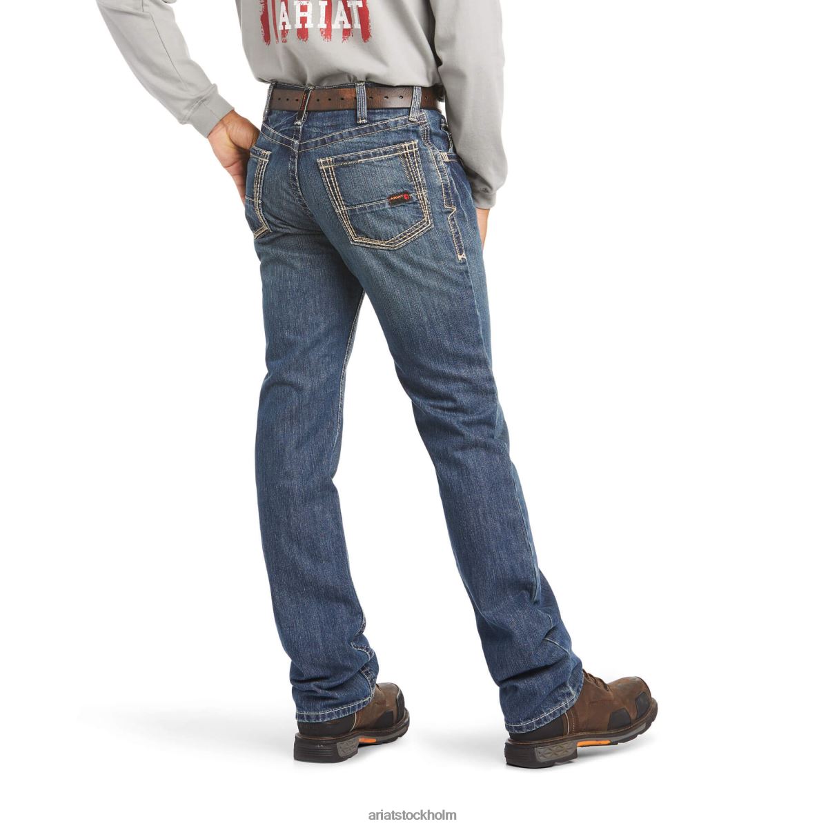 bottnar Ariat fr m4 avslappnad boundary boot cut jean lera män F0484521
