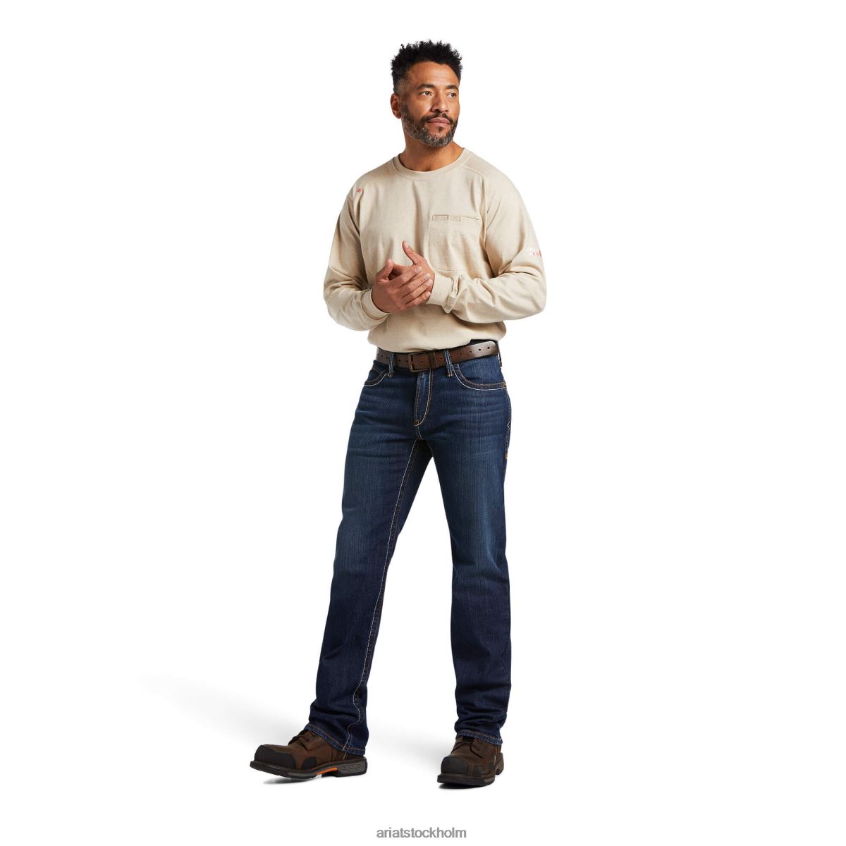 bottnar Ariat fr m4 avslappnad durastretch stillwell boot cut jean kallare män F04841684