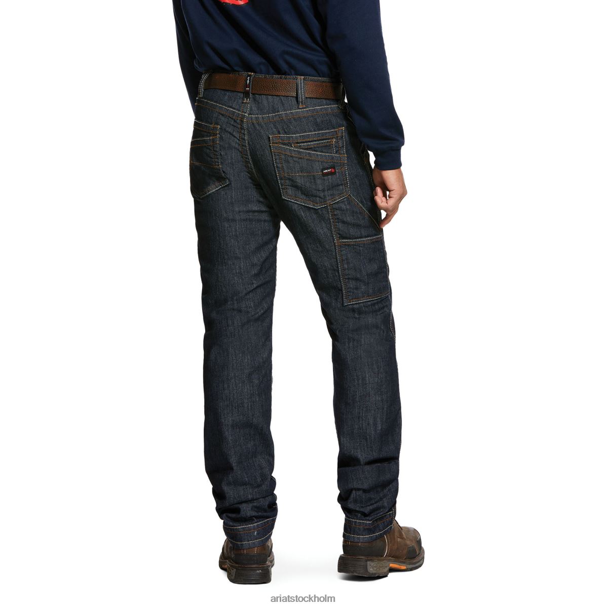 bottnar Ariat fr m4 avslappnad stretch duralight arbetshäst stapelbar jean med raka ben mörk tvätt/sköljning män F04841714
