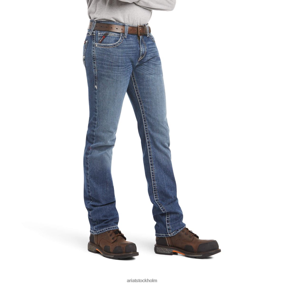bottnar Ariat fr m7 slim durastretch adkins stapelbara jeans med raka ben skiffer män F04841699