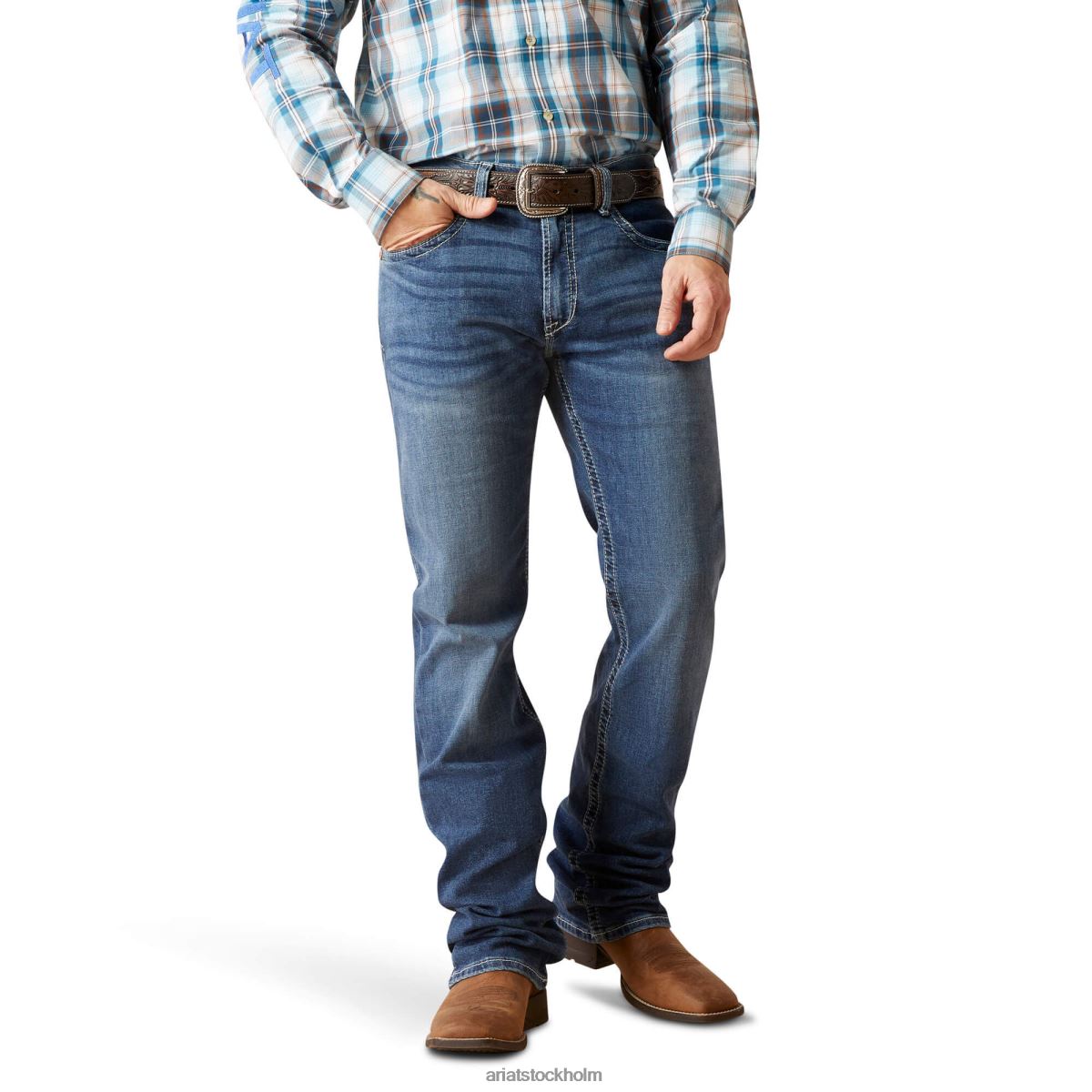 bottnar Ariat m4 avslappnad hugo boot cut jean bannock män F0484488