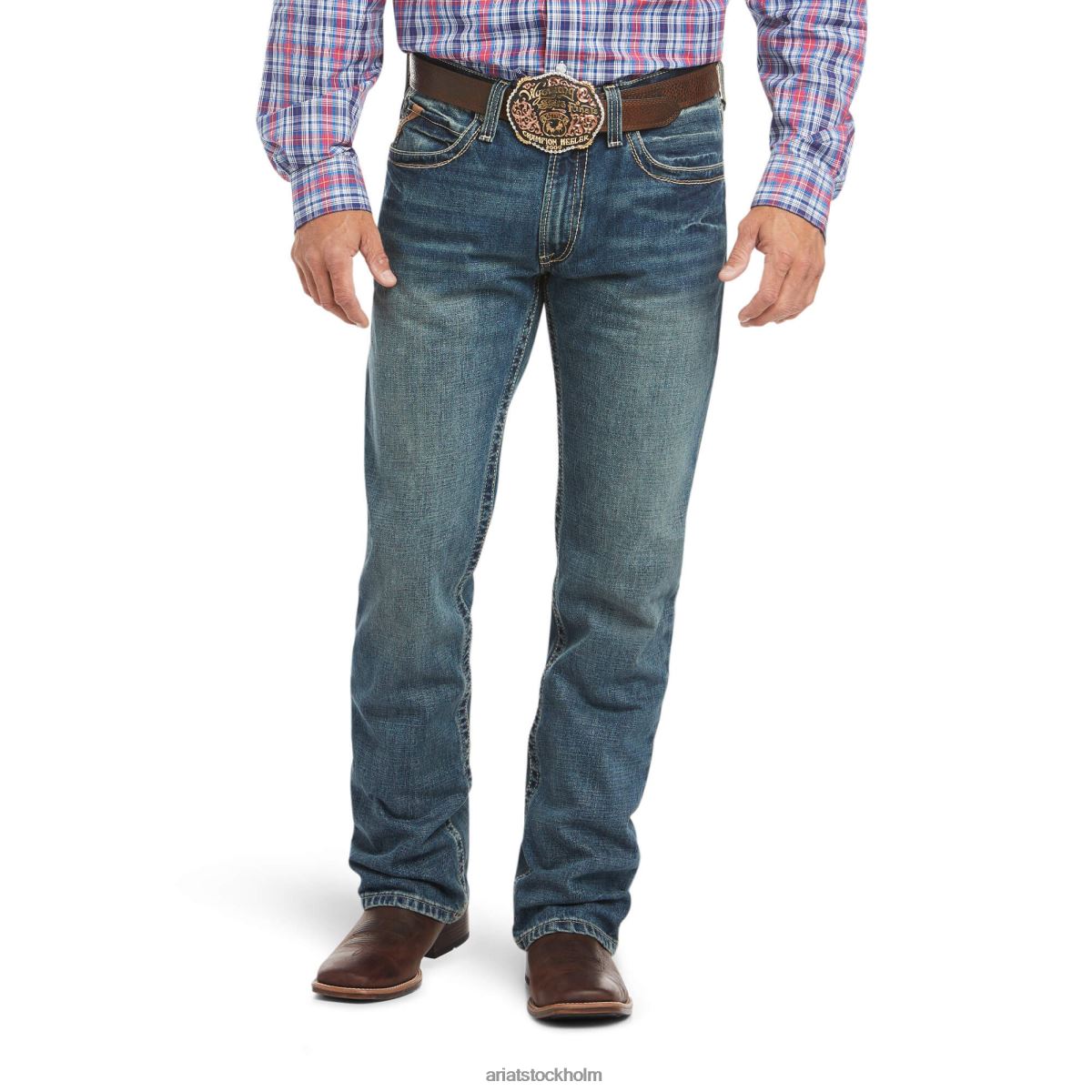 bottnar Ariat m4 jeans med låg höjd boundary boot cut gulch män F0484506