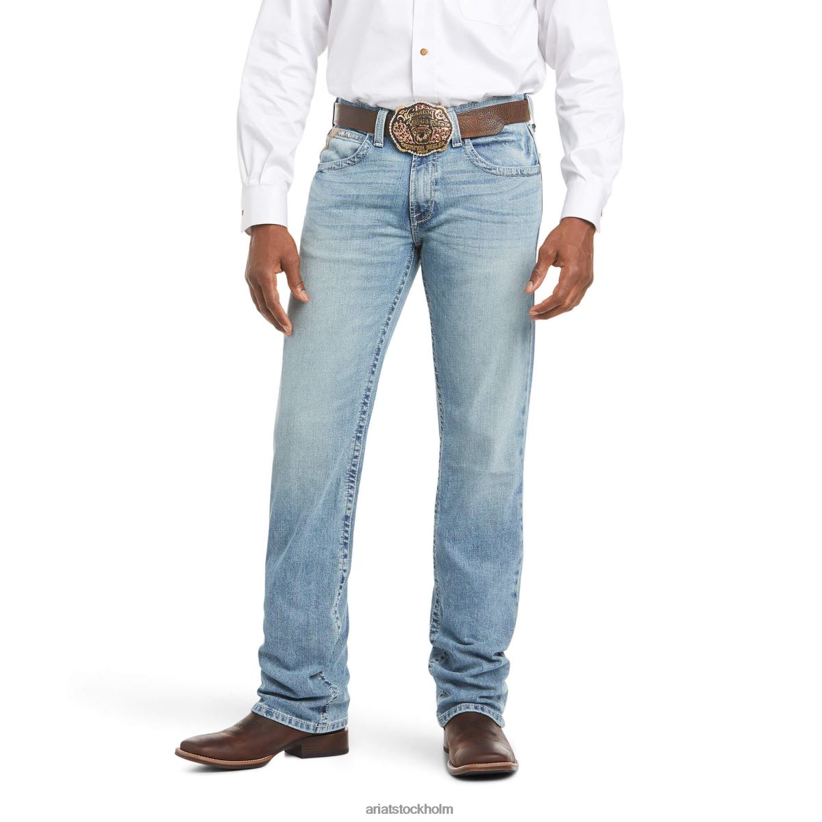 bottnar Ariat m5 slim stirling stretch jeans med raka ben nolin män F0484522