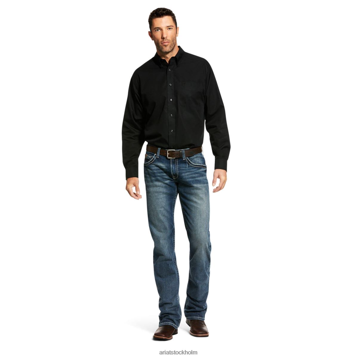 bottnar Ariat m5 slim stretch adkins stapelbara jeans med raka ben lennox män F0484482