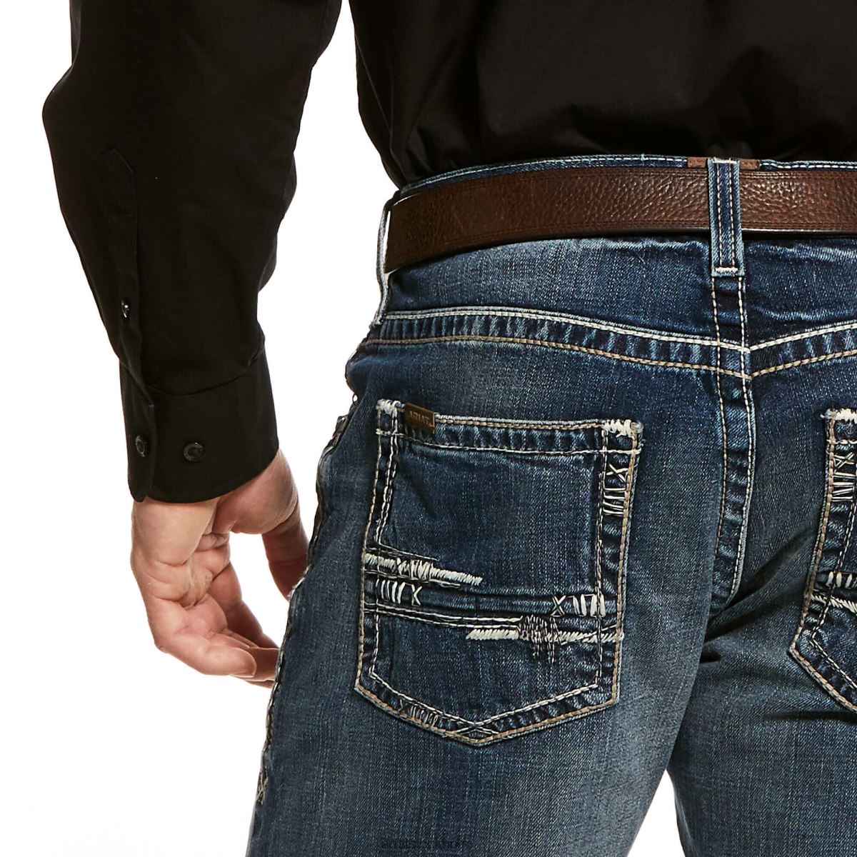 bottnar Ariat m5 slim stretch adkins stapelbara jeans med raka ben lennox män F0484482