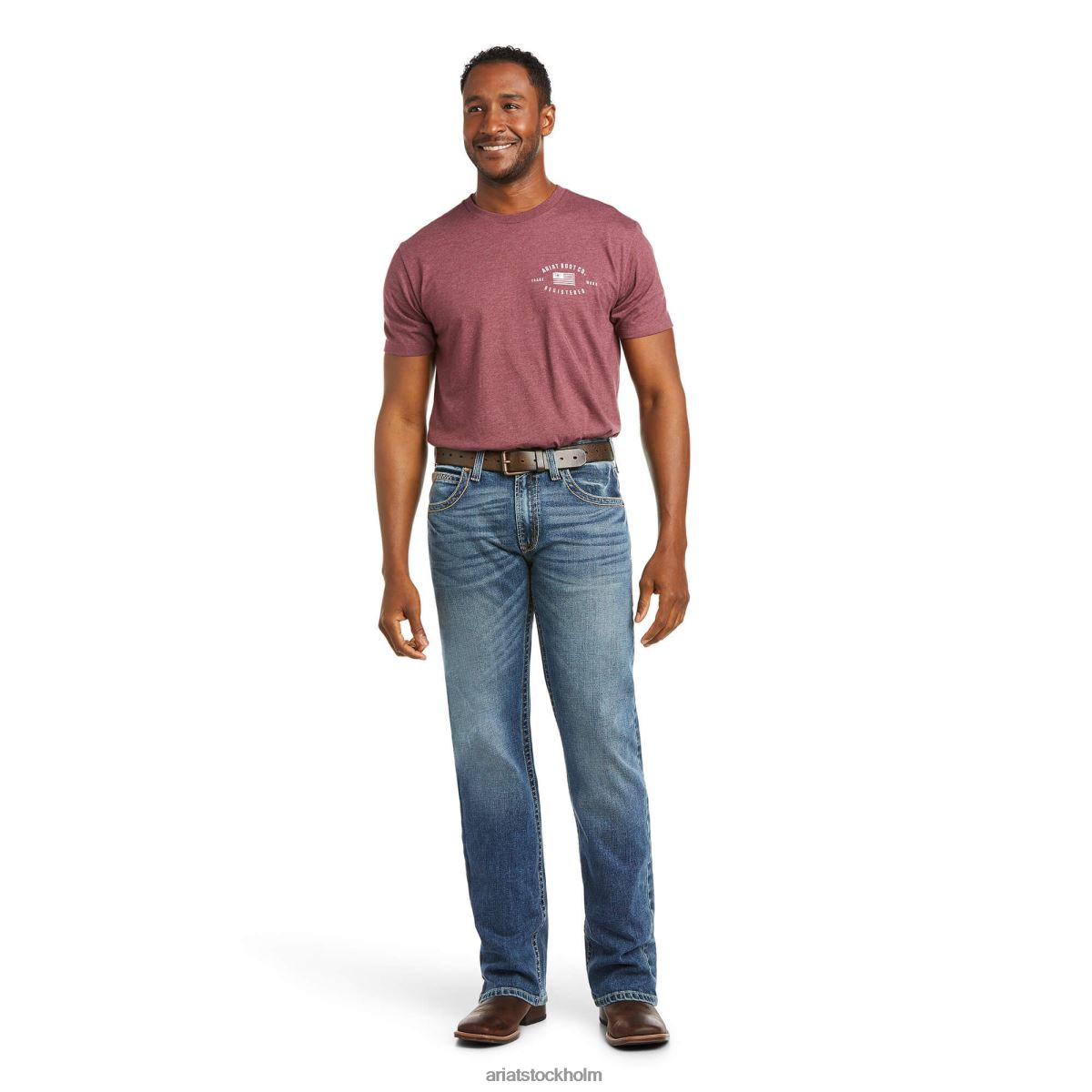 bottnar Ariat m5 slim stretch stillwell stapelbar jeans med raka ben fargo män F0484523