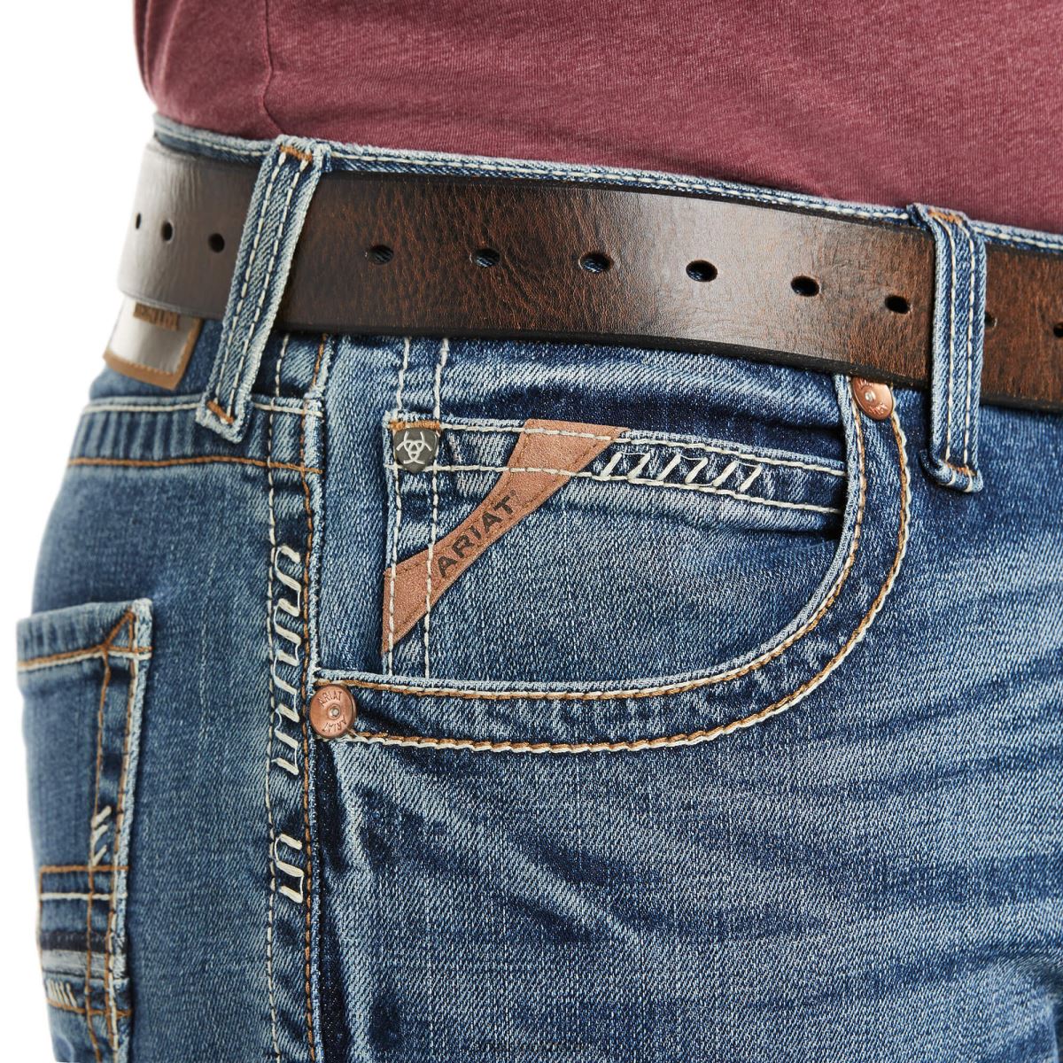 bottnar Ariat m5 slim stretch stillwell stapelbar jeans med raka ben fargo män F0484523