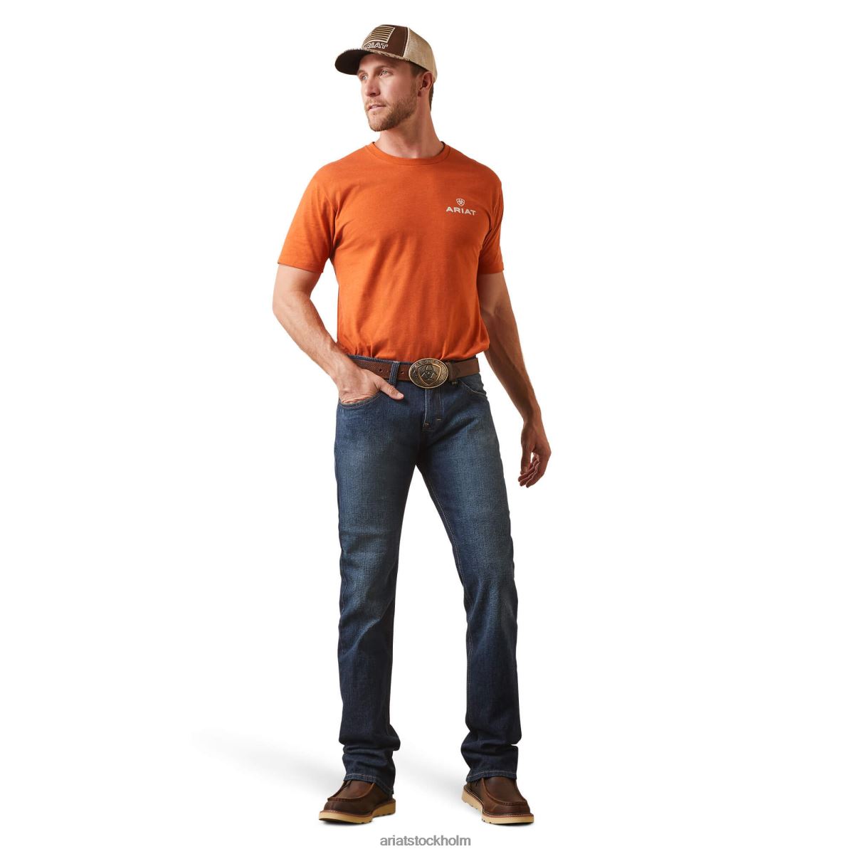 bottnar Ariat m7 rocker stretch legacy jeans med raka ben fremont män F0484518