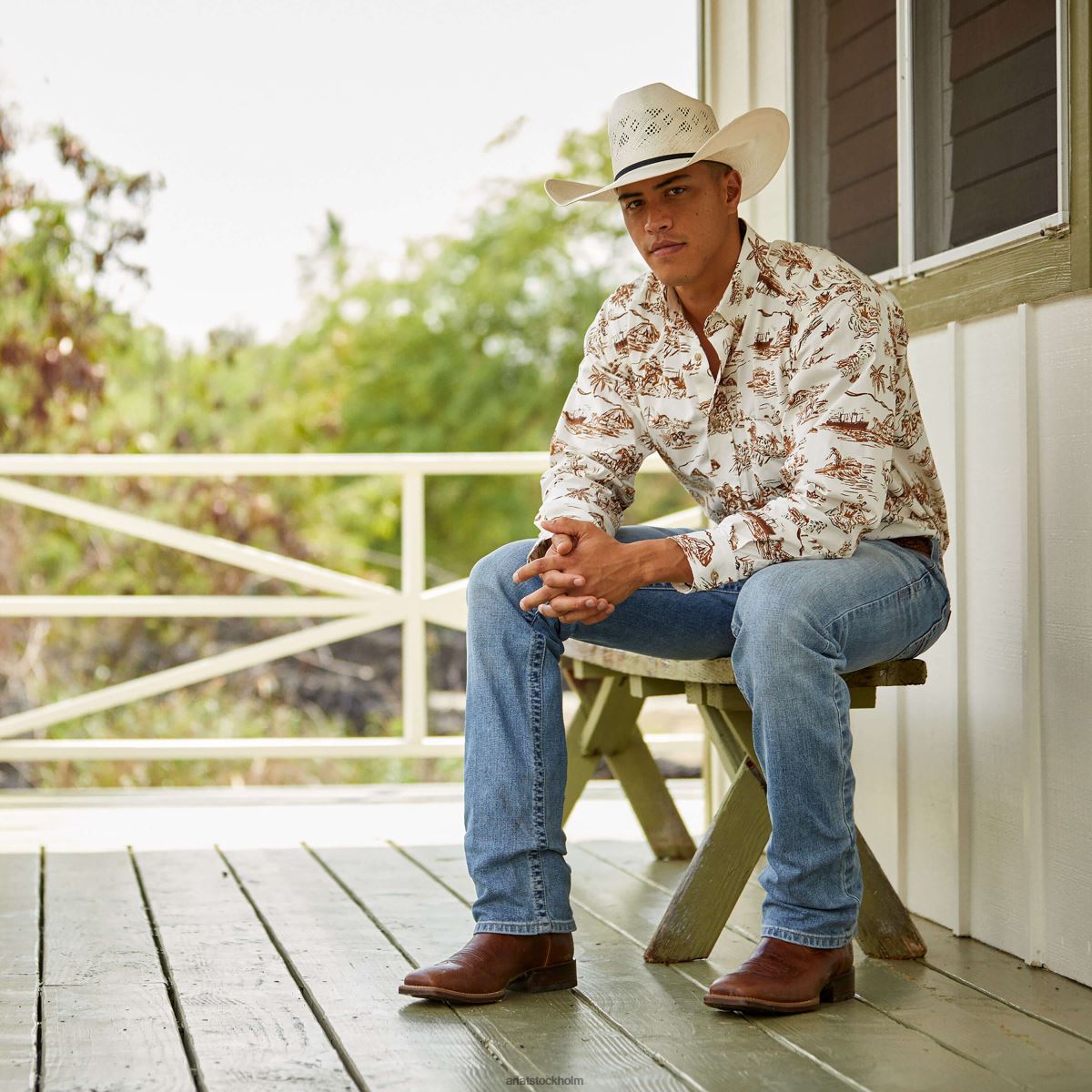 bottnar Ariat m7 slim 3d courtland straight jean shasta män F0484479