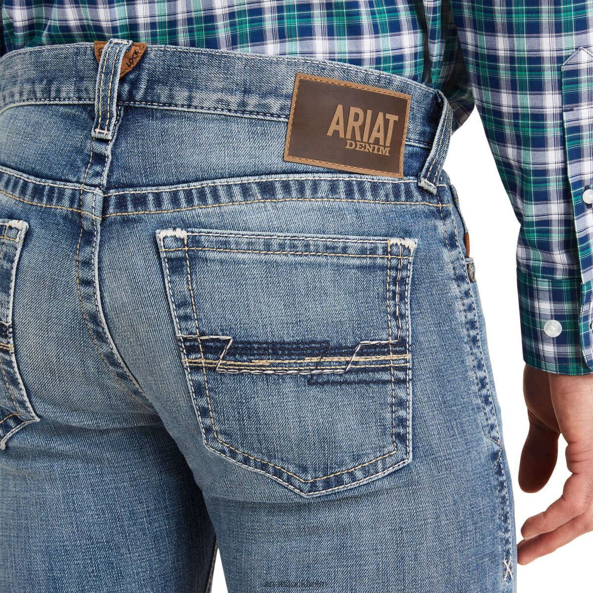 bottnar Ariat m7 slim stowell raka jeans poppel män F0484505