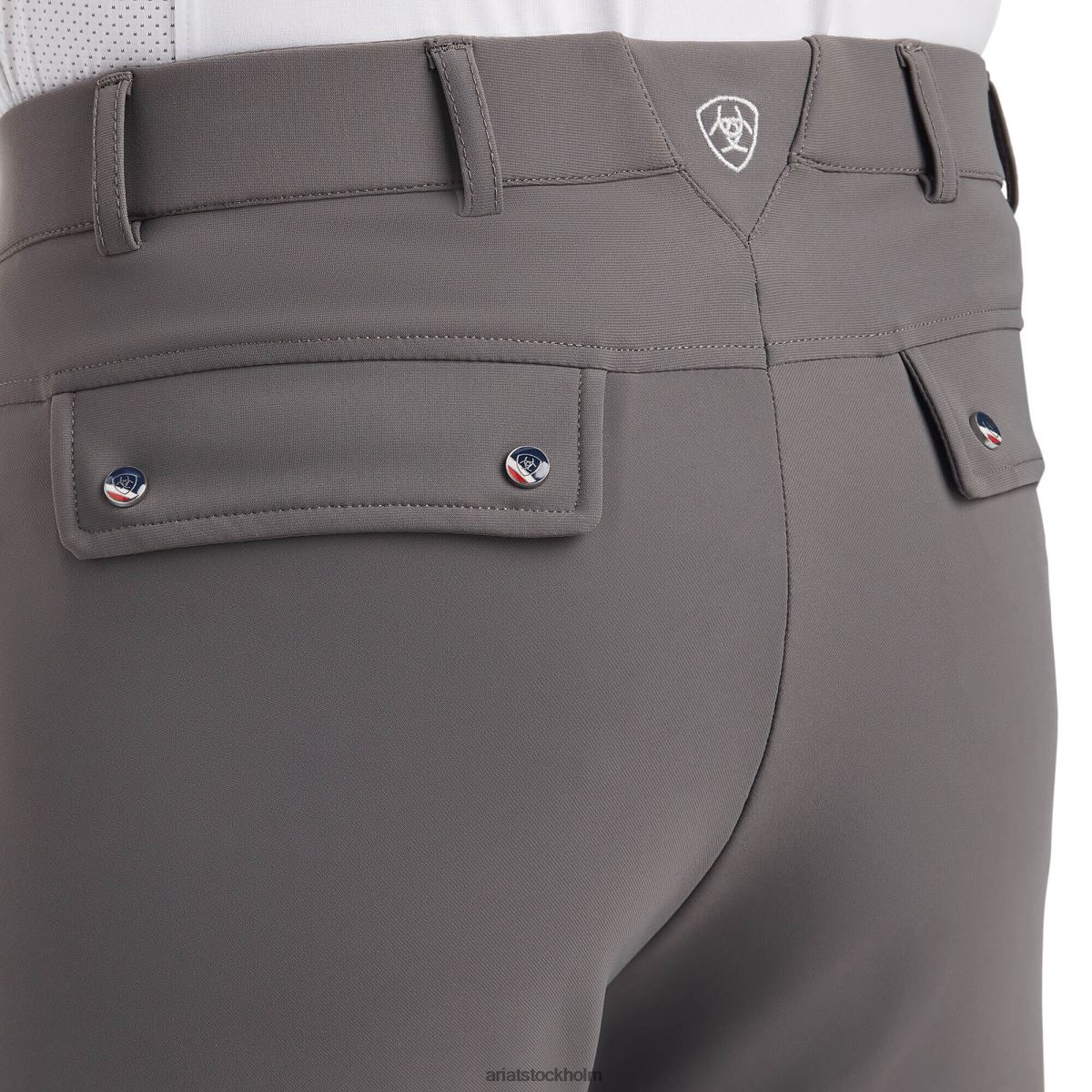 bottnar Ariat tri faktor grepp knä patch ridbyxa plommongrå män F04841668