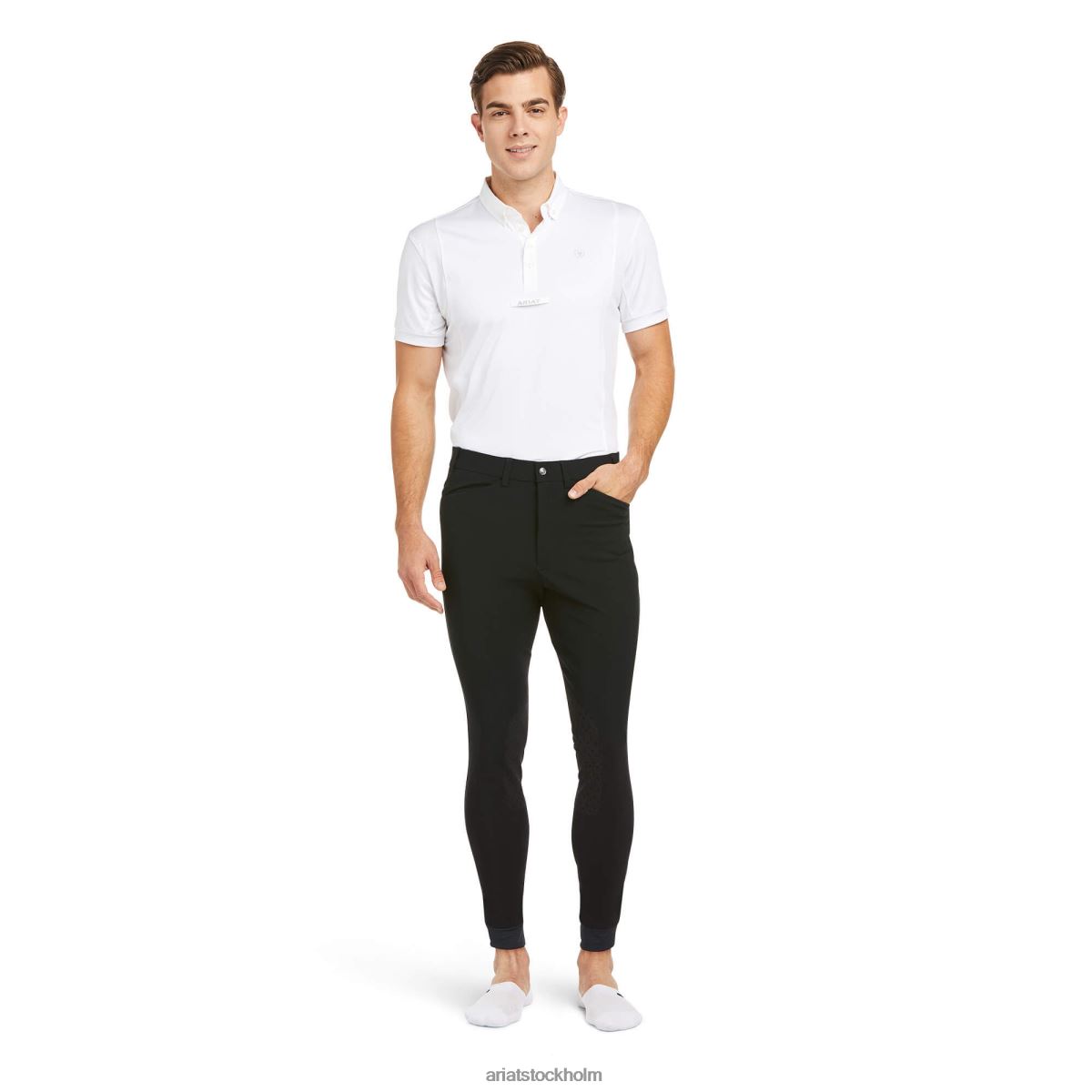 bottnar Ariat tri faktor grepp knä patch ridbyxa svart män F04841665