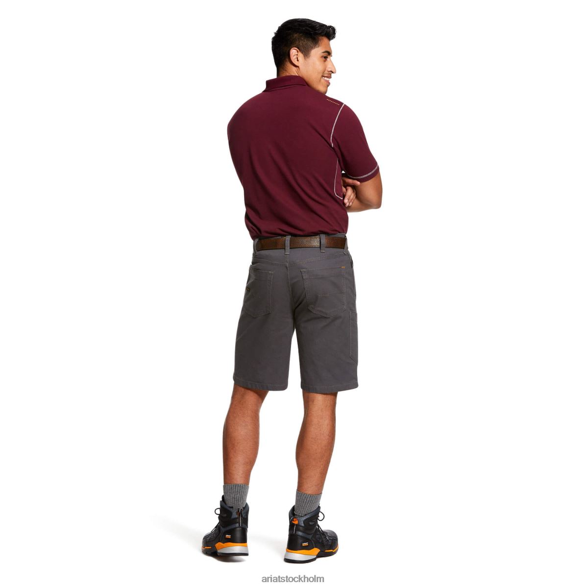 bottnar Ariat armeringsjärn durastretch gjort tuff kort armeringsjärn grå män F0484537