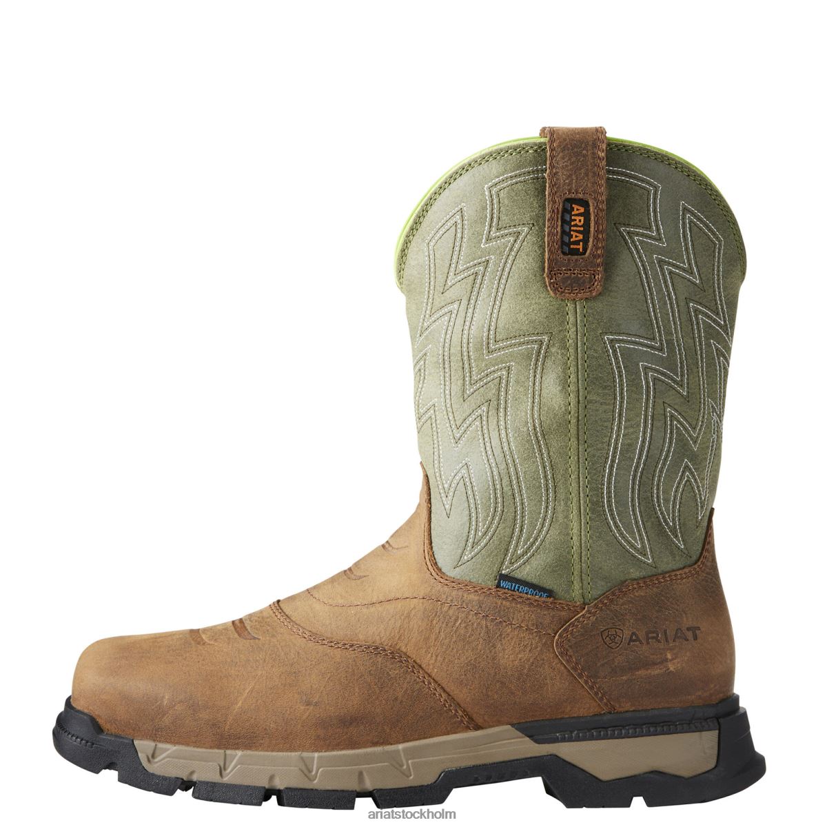 Skodon Ariat armeringsjärn flex western vattentät arbetsstövel rågbrun män F0484321