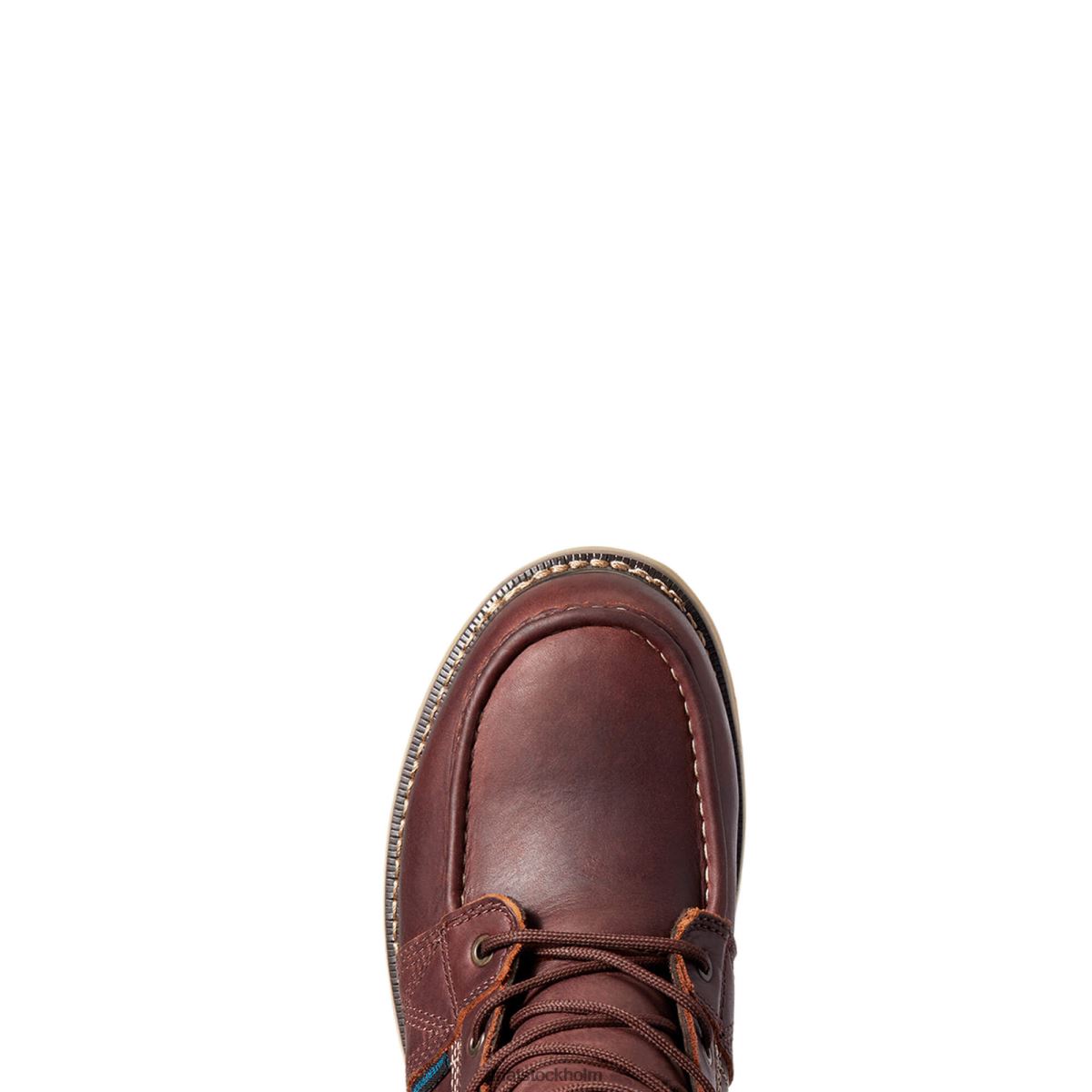 Skodon Ariat armeringsjärn wedge moc toe 6\" vattentät arbetsstövel rostig koppar män F0484288