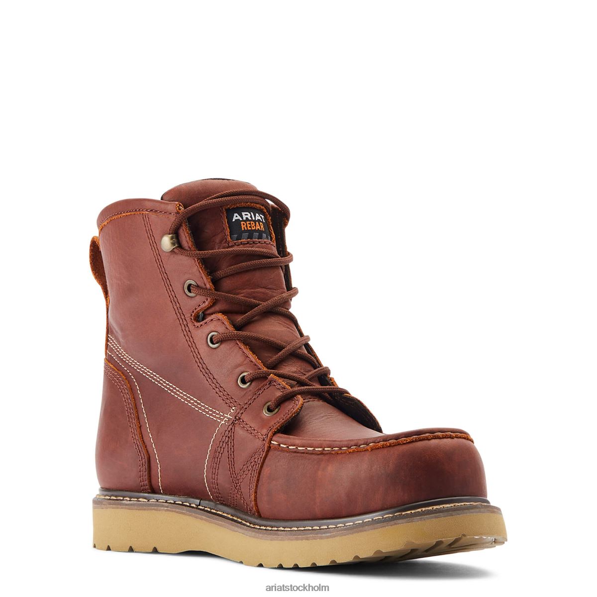 Skodon Ariat armeringsjärn wedge moc toe 6\" vattentät komposittå arbetsstövel rostig koppar män F0484337