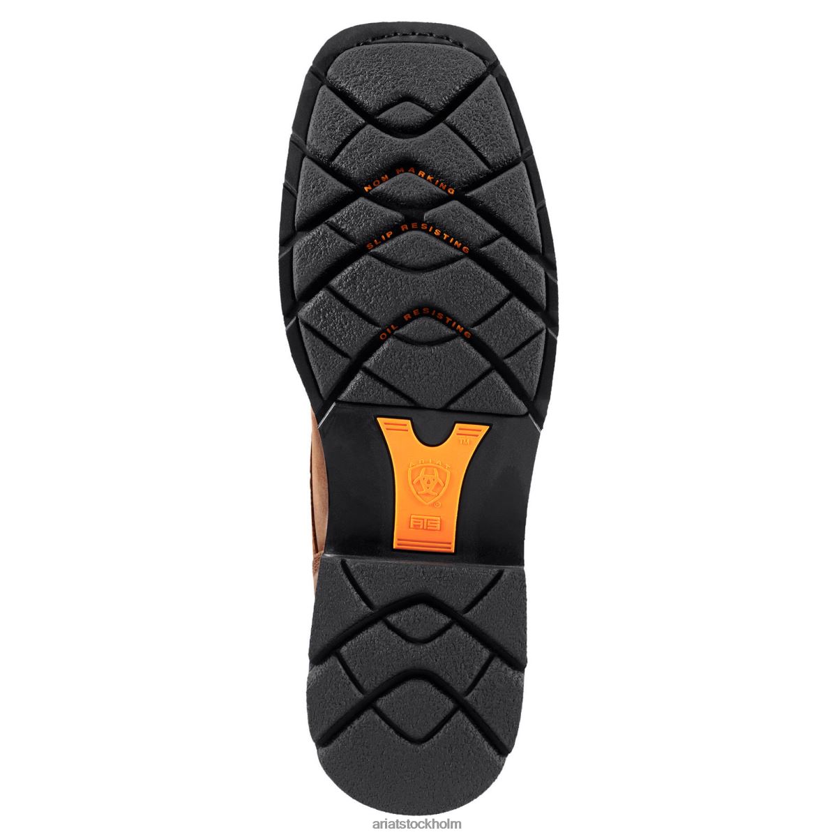 Skodon Ariat cascade 8\" bred fyrkantig tå arbetsstövel i ståltå alamo brun män F0484244