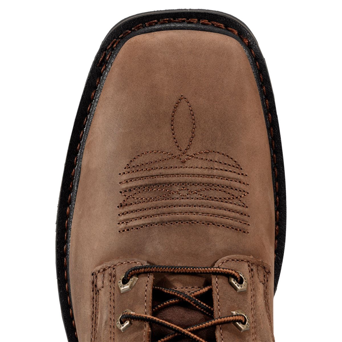 Skodon Ariat cascade 8\" bred fyrkantig tå arbetsstövel i ståltå alamo brun män F0484244