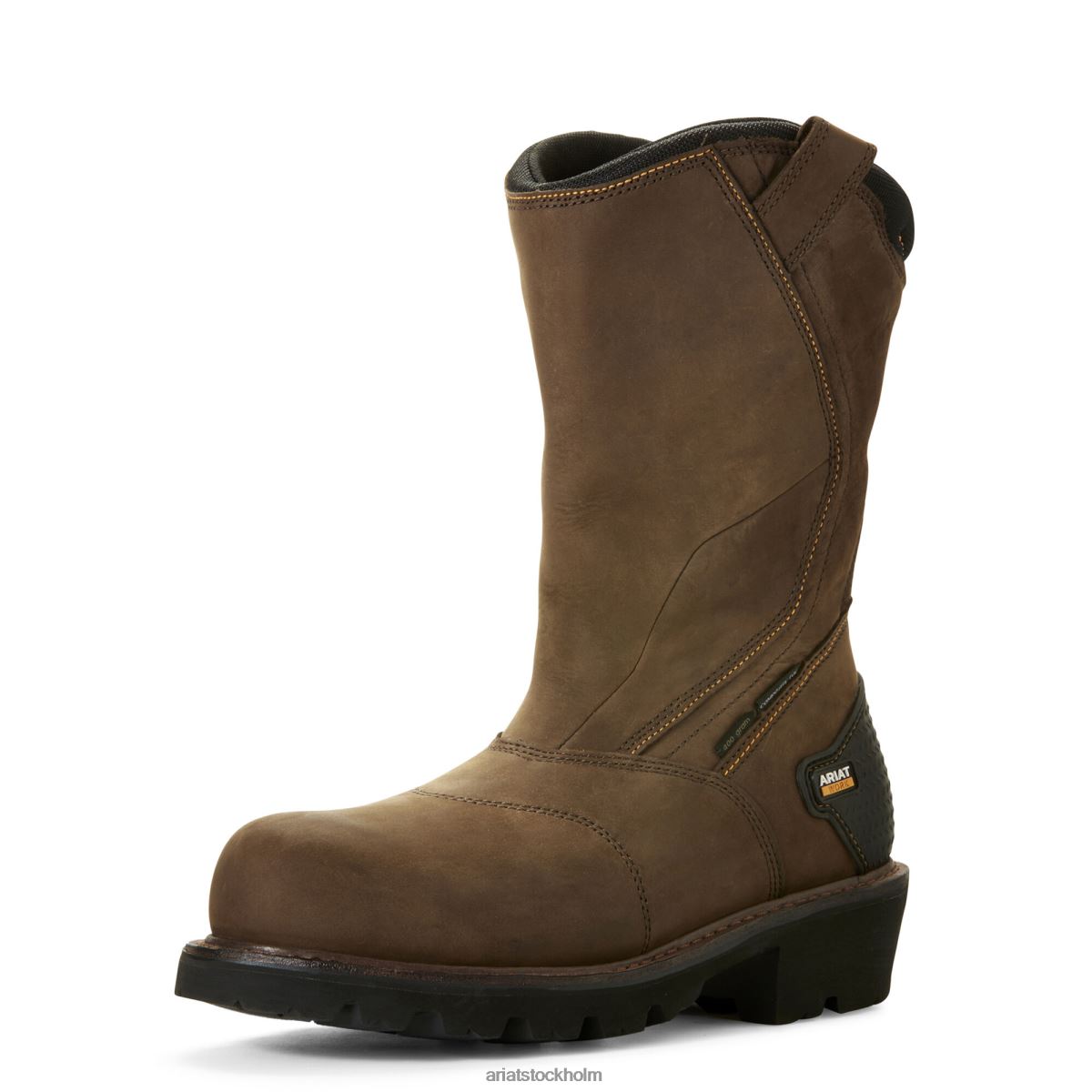 Skodon Ariat powerline 400g vattentät 400g komposittå arbetsstövel oljig distressed brun män F0484274