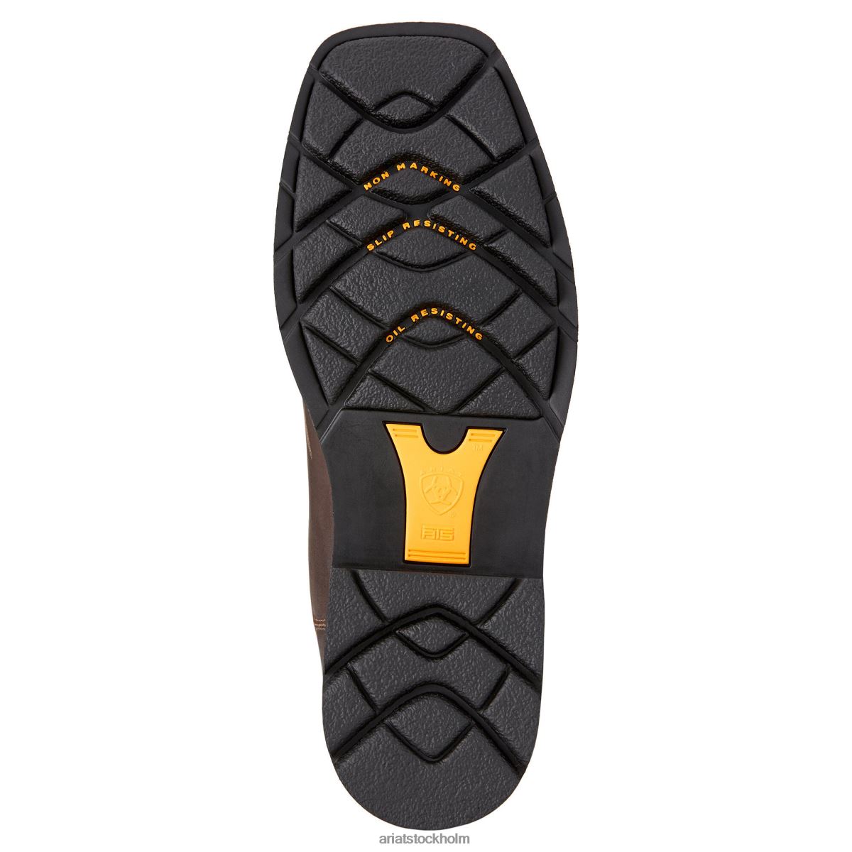 Skodon Ariat sierra bred fyrkantig tå arbetsstövel i ståltå mörkbrun män F0484298