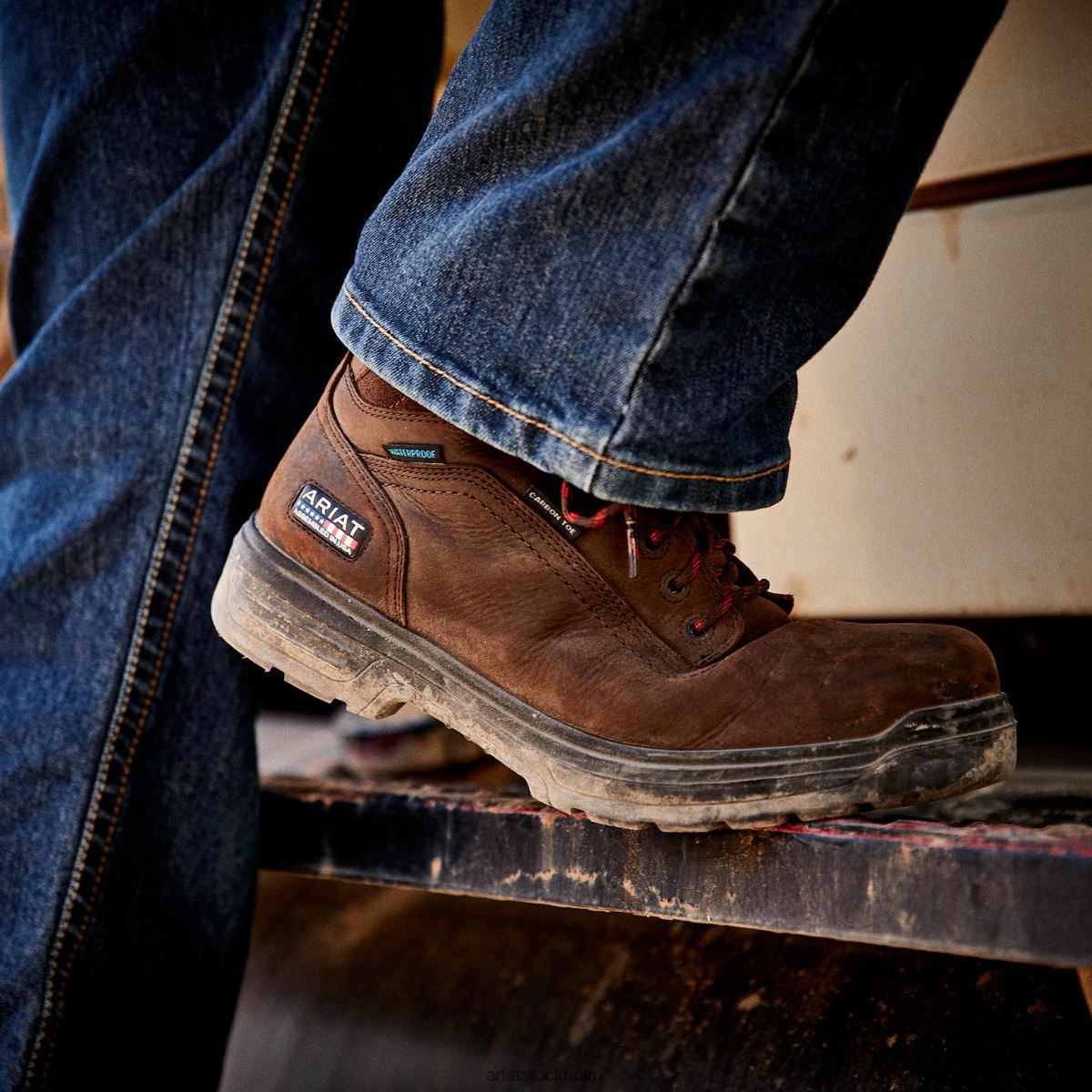 Skodon Ariat turbo 6\" usa-monterad vattentät arbetsstövel i koltå rik brun män F0484354