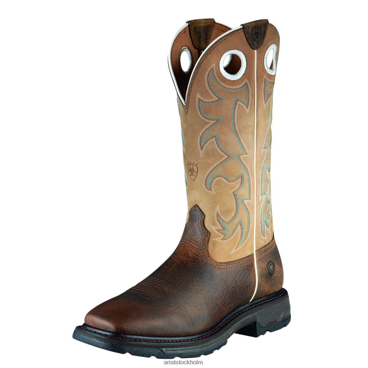 Skodon Ariat workhog bred fyrkantig tå hög ståltå arbetsstövel jorden män F0484292