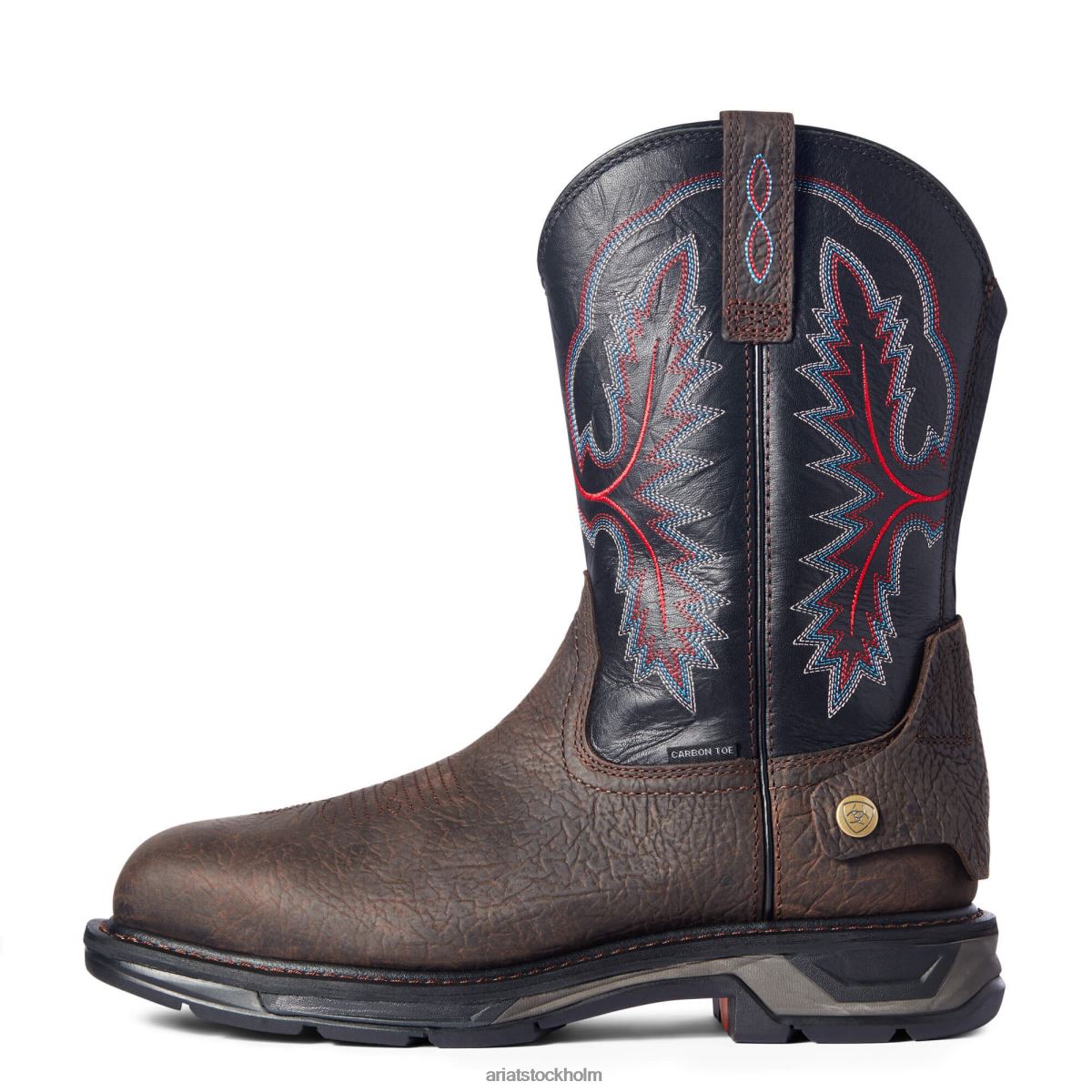 Skodon Ariat workhog xt ez zip carbon tå arbetsstövel brunbrun män F0484344