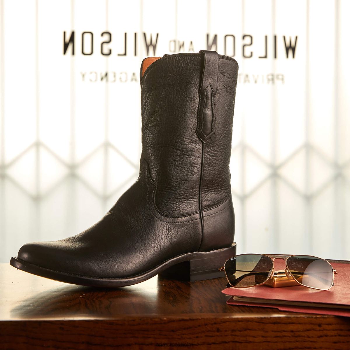 Skodon Ariat bänk gjord clanton cool svart bison män F048447