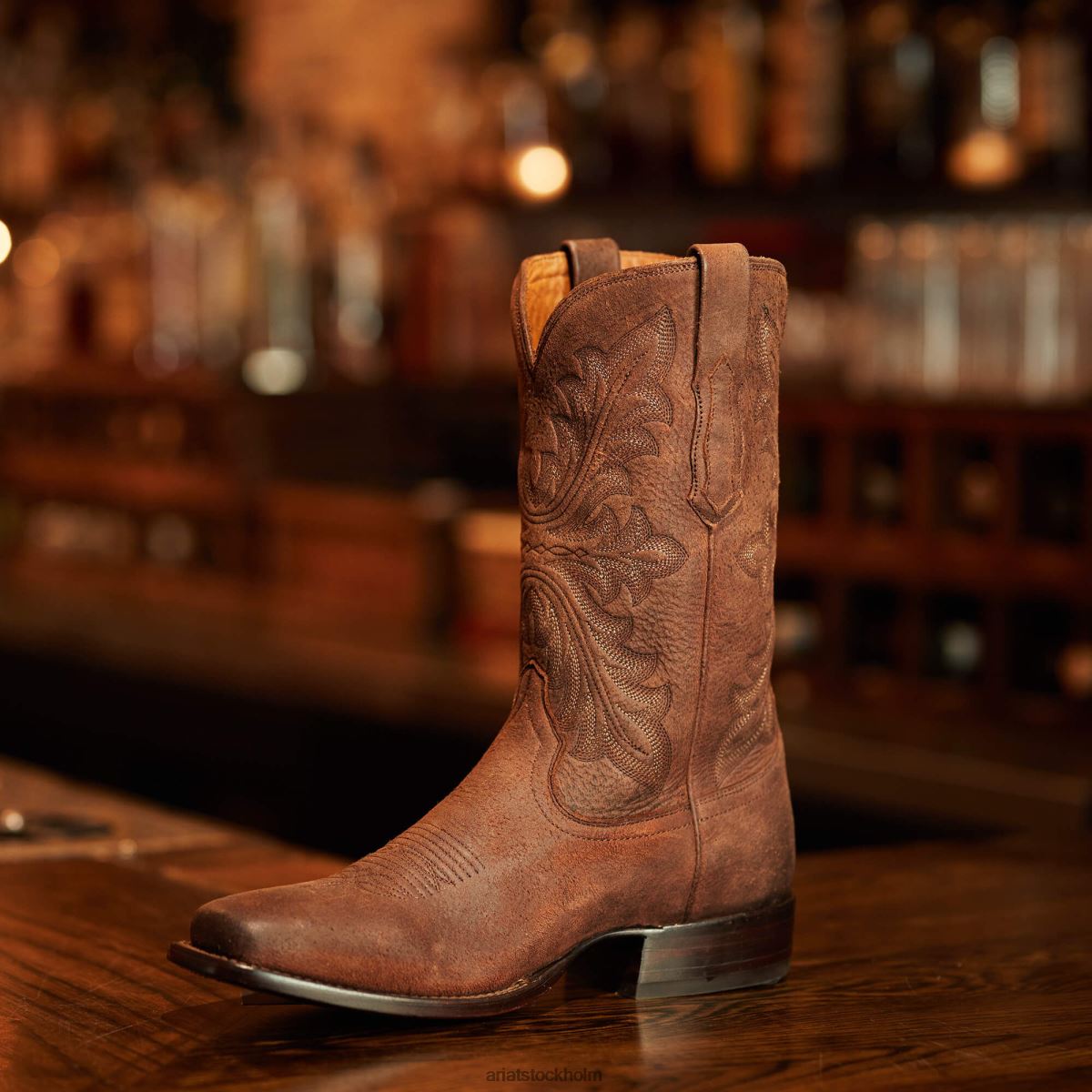 Skodon Ariat bänkgjord hårdin westernstövel hickory älg män F0484167