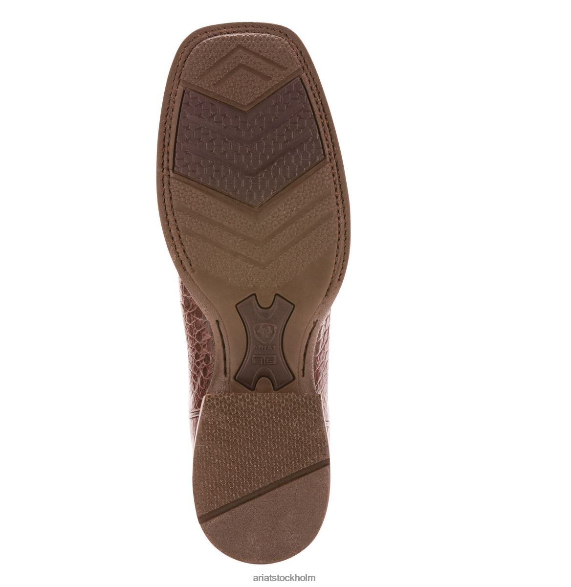 Skodon Ariat dubbel down western stövel antik pecan kajman mage män F0484139
