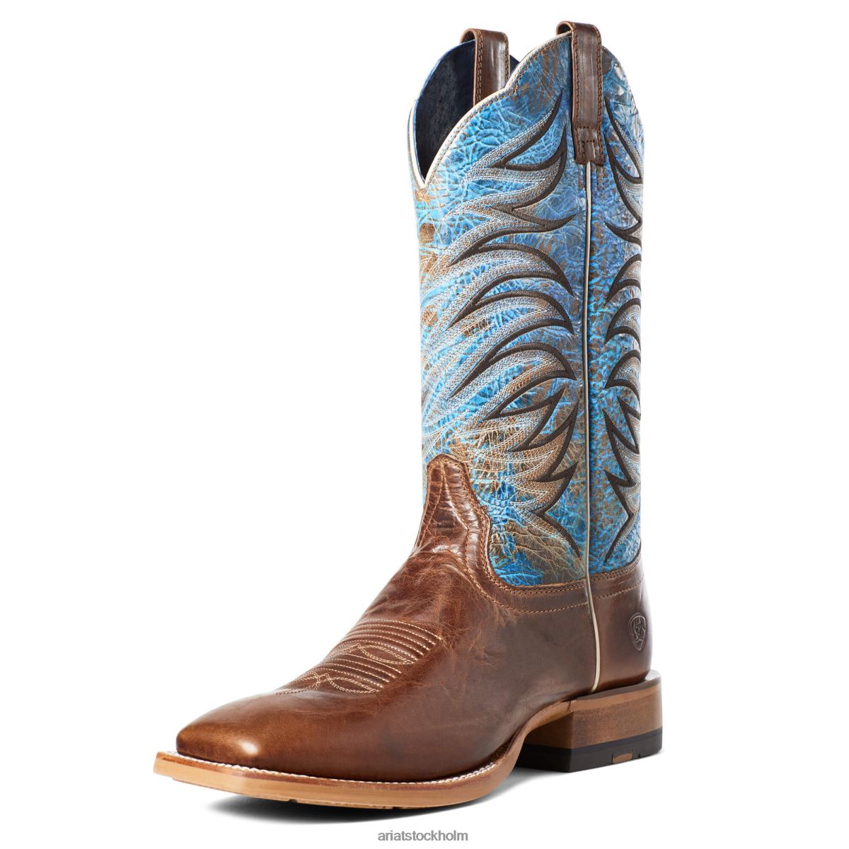 Skodon Ariat eldfångare västern stövel väl brun män F048419