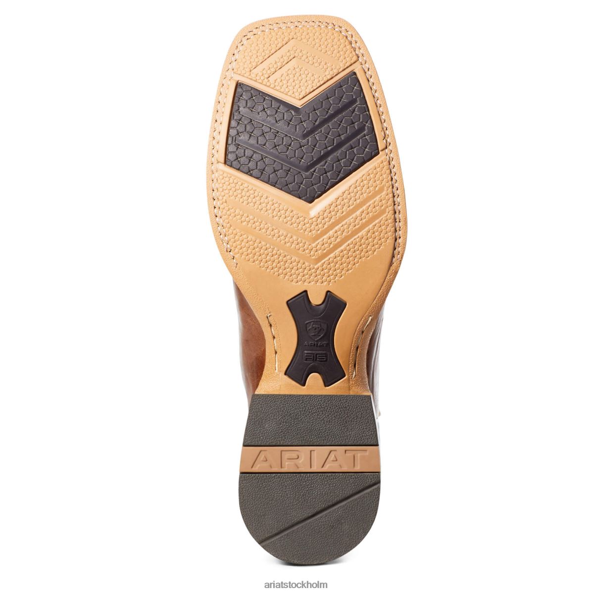 Skodon Ariat eldfångare västern stövel väl brun män F048419