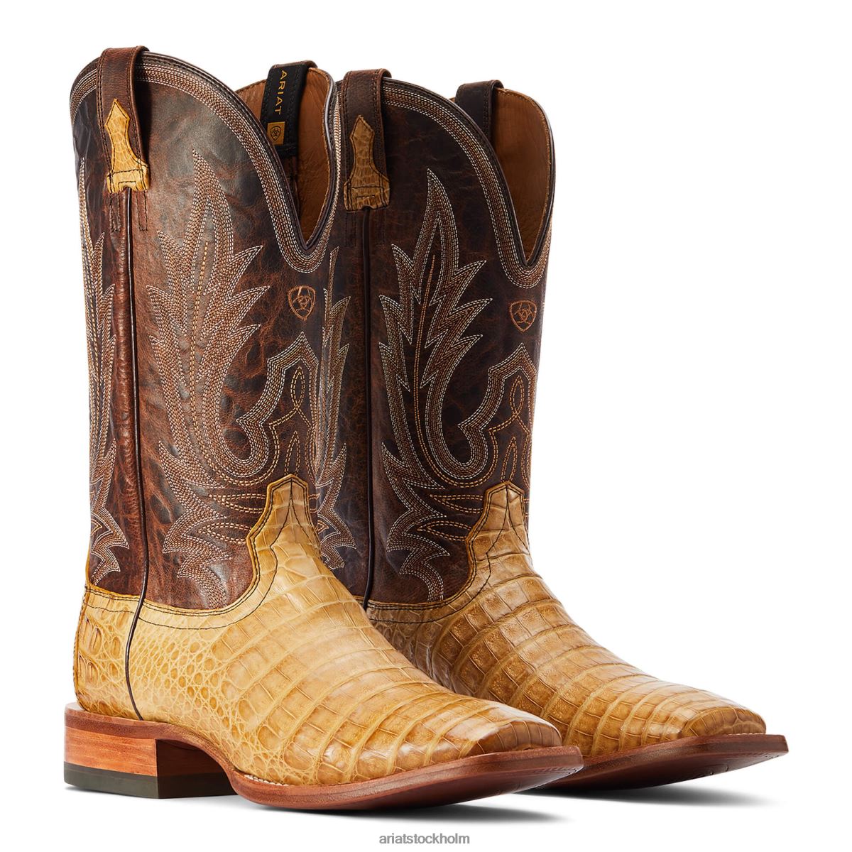 Skodon Ariat gunslinger western stövel honeycomb kajman mage män F0484134
