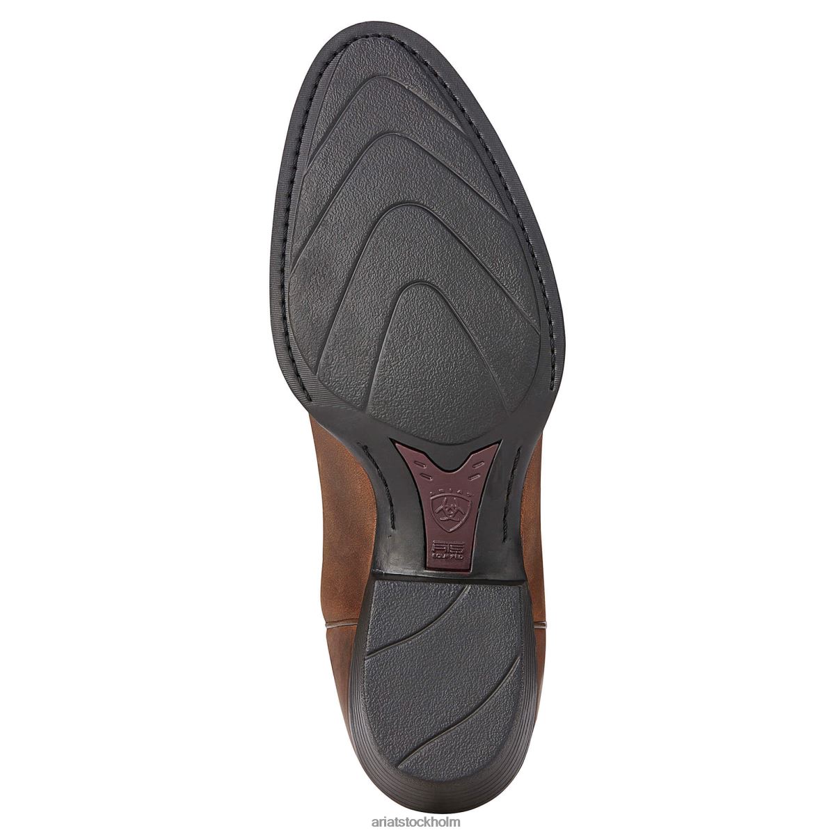 Skodon Ariat heritage r toe westernstövel bedrövad brun män F048411